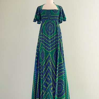 Gorgeous Non-Stop Paisley Cotton Maxi Dress / Sz M/L