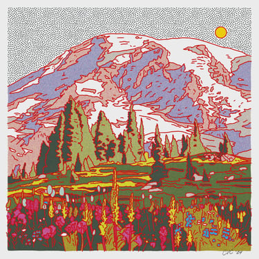 Northern Mountain #5 Print 12x12