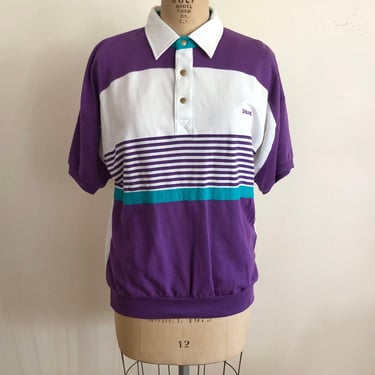 Colorblock Spalding Tennis Polo Shirt - 1990s 