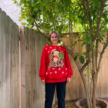 Vintage 1993 Betty Boop Christmas Sweatshirt 