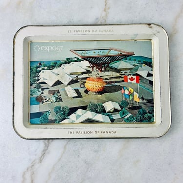 Vintage 1967 Montreal Expo '67 Tray, Collectible Tray, World’s Fair, Montreal, Canada, The Pavilion of Canada, Collectible, Serving Tray 