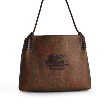 Etro Small 'Arnica' Brown Cotton Blend Bag Women