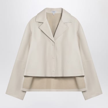 Loewe Asymmetrical Beige Leather Shirt Women