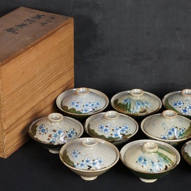 Antique Japan Chawan Imari ceramic cups 1890 Japan craft 
