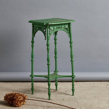 Green Metal Victorian Plant Stand