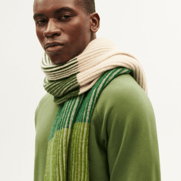 Ghede knitted scarf, green