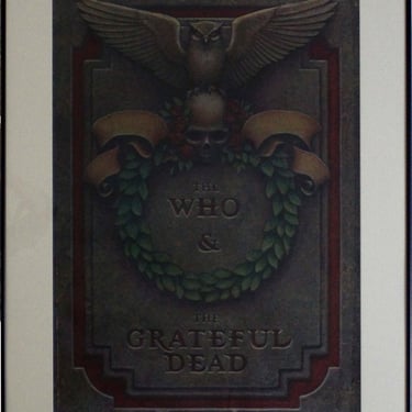 The Who & The Grateful Dead Bill Graham Vintage Concert Poster 1976 