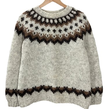 Vintage Hilda Icelandic Wool Geometric Pullover Sweater Women’s Medium Excellent