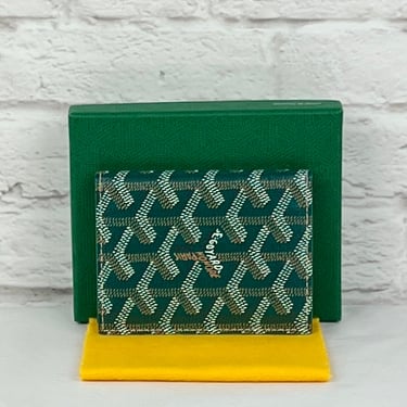 Goyard Saint Marc Wallet, NEW, Green