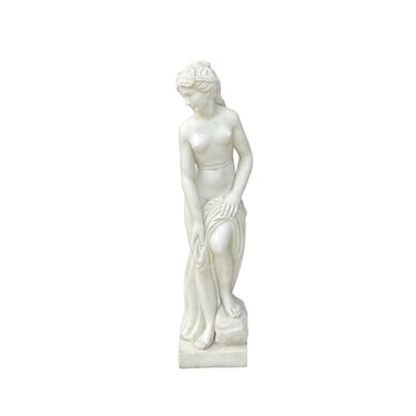 48" White Marble Hand-carved Bathing Venus Aphrodite Statue Sculpture ws3749E 