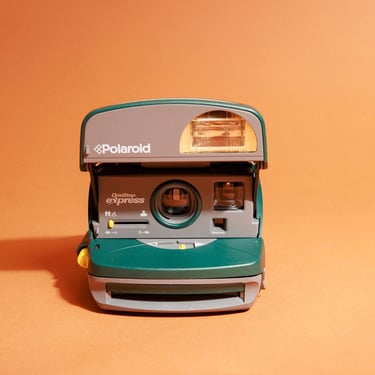 Vintage Hunter Green Grey Polaroid OneStep Express 600 Instant Film Camera 