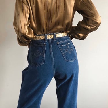 Vintage Calvin Klein 70s Blue Jeans High Waist Streight Leg 