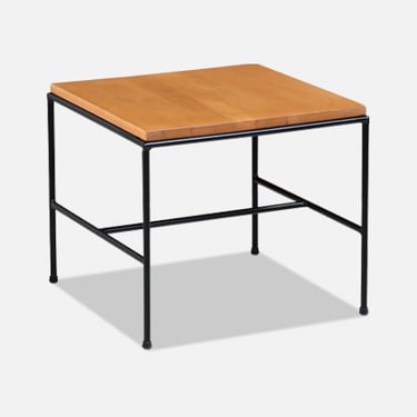 Paul McCobb "Planner Group" Maple Side Table with Iron Base for Winchendon Furniture