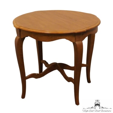 ETHAN ALLEN Country French Collection 29" Round Solid Birch Accent End Table 26-8204 - 246 Finish 