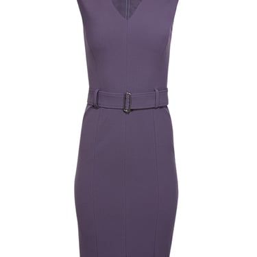 BOSS Hugo Boss - Purple Belted Sheath Dress Sz 0