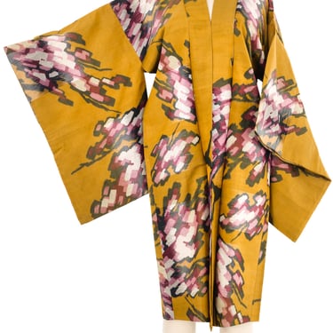 Ochre Watercolor Kimono