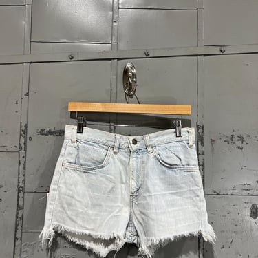 30” 80s Levi's orange Tab Distressed and Repaired Daisy Duke Cutoff Shorts Jorts Booty Cheeky 