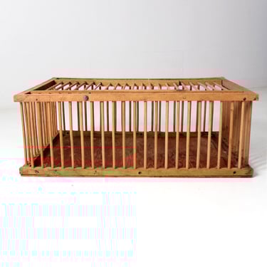 mid-century wooden farm crate 