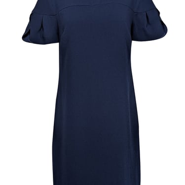 Trina Turk - Navy Petal Sleeve Shift Dress Sz 8