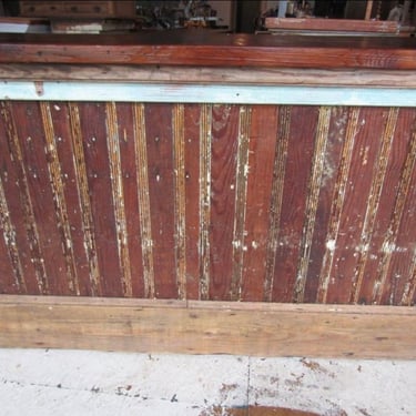 Large Victorian Shop Store Counter Made from Yellow Pine 1900s 