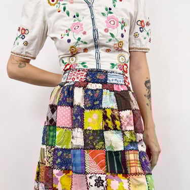 Pieces of Spring Patchwork Skirt