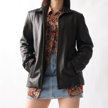 Vintage Cozy Lined Leather Jacket