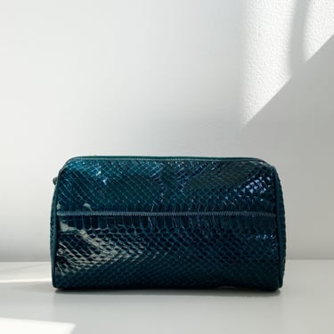 Turquoise Snakeskin Crossbody Bag
