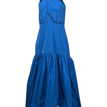 Veronica Beard - Blue Taffeta Sleeveless High-Low Dress Sz 8