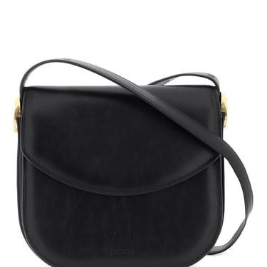 Jil Sander Padded Leather Coin Shoulder Bag With Adjustable Strap Women