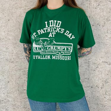 St. Patrick's Day 80's R.U. Grumpy's Vintage Tee Shirt T-Shirt 
