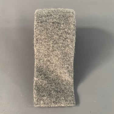 JIL SANDER Grey Cream Stripe Wool / Cashmere Knit Tie