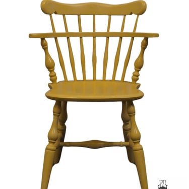 ETHAN ALLEN Heirloom Colonial Early American Comb Back Mate's Chair 14-6040 - 411 Daffodil Yellow Finish 