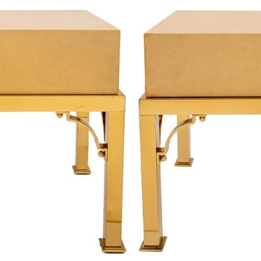 Karl Springer Manner Modern Side Tables, Pr