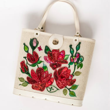 1960s Purse Embellished Tote Bag 