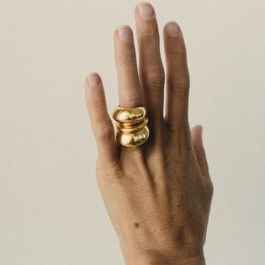 ADORN MOON RING - SOLID BRONZE