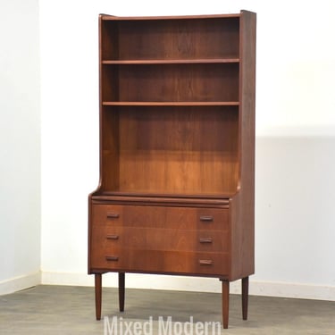 Danish Modern Teak Bookcase Cabinet 