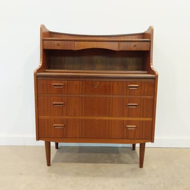 Vintage Danish Modern Teak Secretary Desk / Vanity 