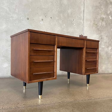 Mid Century Modern Walnut Desk