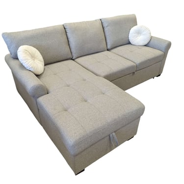 Gray L-Shaped Sectional w/ Storage