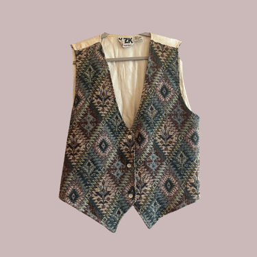 diamond tapestry vest