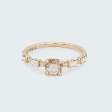 Eleanor Rose-Cut Champagne Diamond Engagement Ring