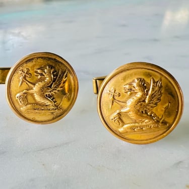 Vintage Firmin & Sons Dragon Cufflinks Made in London England 