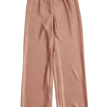 Vince - Rose Gold Textured Pull-On Satin Pants Sz XS
