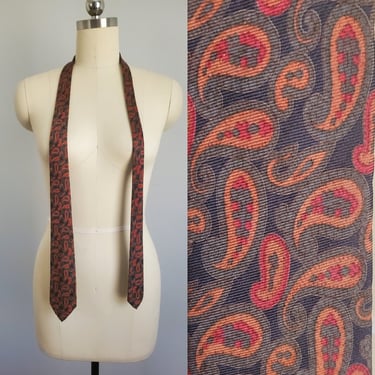 1930s Wembley Silk Tie - 30s Men's Vintage -  30s Necktie 