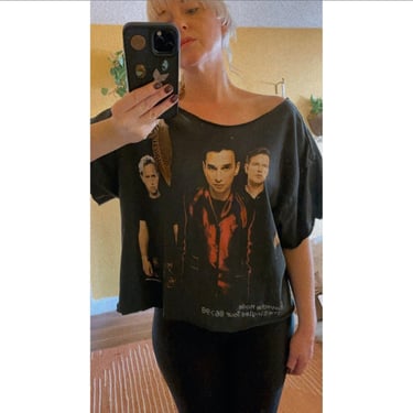 Depeche Mode Singles Tour Shirt 90s Band Tee Vintage Concert T Shirt Crop Top 1990s Goth Clothing 
