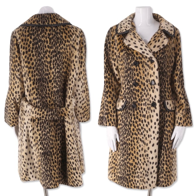 50s VINTAGE FAKE FUR ANIMAL FABRIC デルマー系 1950's〜 Vintage Campus KODIAK Leopard Faux Fur Laceup