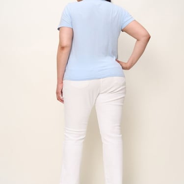 The Standard Stitch V Neck Tee - Light Blue