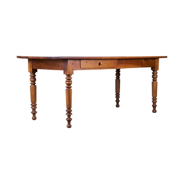 Antique Country French Louis Philippe Style Provincial Walnut Dining Table 