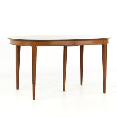 Mount Airy Janus Mid Century Walnut Dining Table with 3 Leaves - mcm 