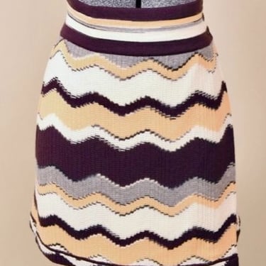 Striped Knit Wrap Skirt By Missoni Sport, M